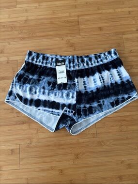 Endless Sun Women's Blue Tie-Dye Athletic Shorts